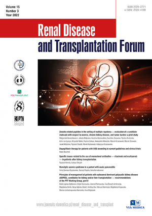 Renal Disease and Transplantation Forum
